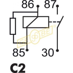 przekaźnik maxi 12V 70A GEBE 9 9138 1 Z REZYSTOREM